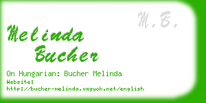 melinda bucher business card